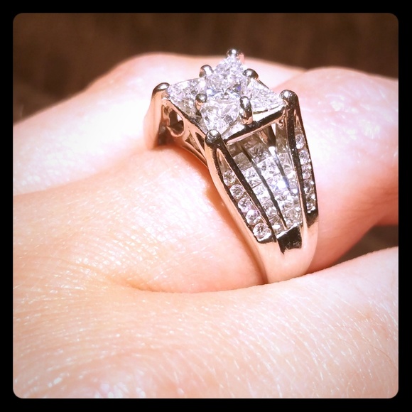 Zales Jewelry - 💎2 ctw 14k wg princess bridge ring💍